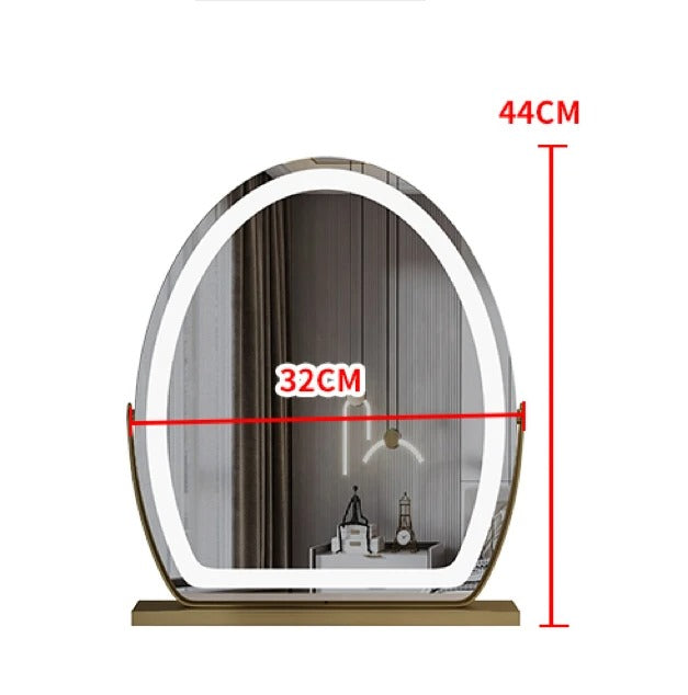 LED Vanity Mirror with Touch Sensor – Dimmable 3-Color Lighted Makeup Mirror for Bedroom