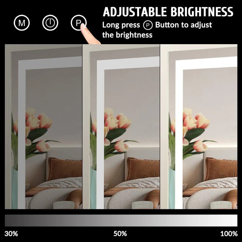 LED Vanity Mirror with Lights - Round Makeup Mirror with 10X Magnification, Smart Touch Dimmable 3 Modes, and 360° Rotation for Bedroom