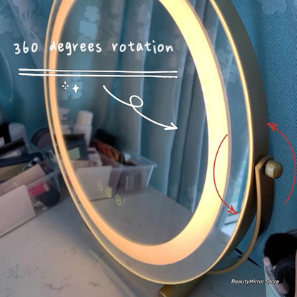 Portable LED Makeup Mirror with 15X Magnification – Travel-Friendly Vanity Compact, Perfect Gift for Women