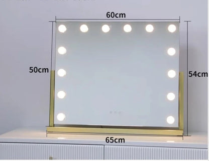 Large Vanity Makeup Mirror with 14 LED Bulbs – 3 Color Modes, Hollywood Mirror for Dressing Room & Bedroom