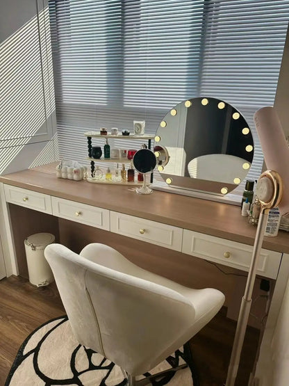 Round Vanity Makeup Mirror with Lights – 3 Color Modes, Detachable 15x Magnification Hollywood Mirror for Bedroom & Dressing Room