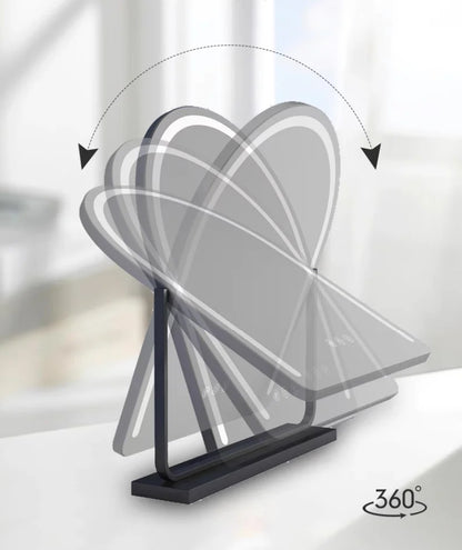 Arched LED Lighted Vanity Mirror - Dimmable Full-Length White Makeup Mirror